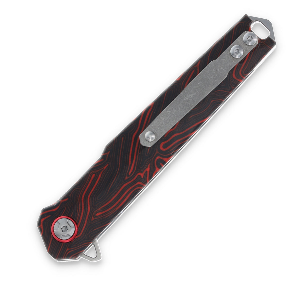 Rough Ryder Reserve linerlock folding knife with D2 tanto blade and black and red G10 handle – photo 8 of 8