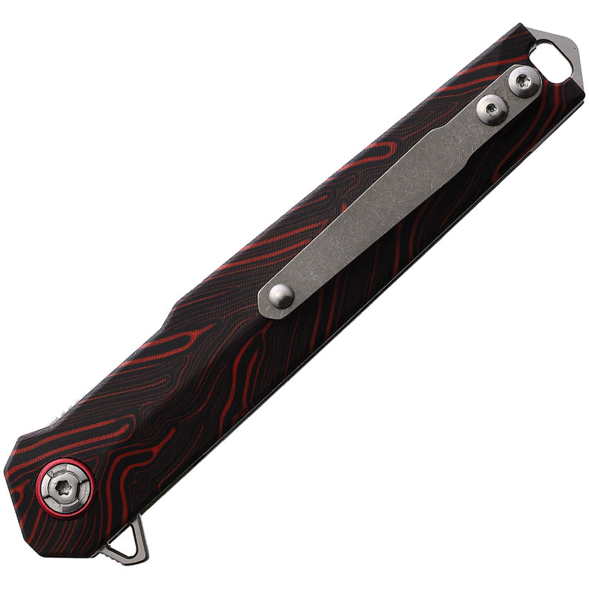 Rough Ryder Reserve linerlock folding knife with D2 tanto blade and black and red G10 handle – photo 2 of 8