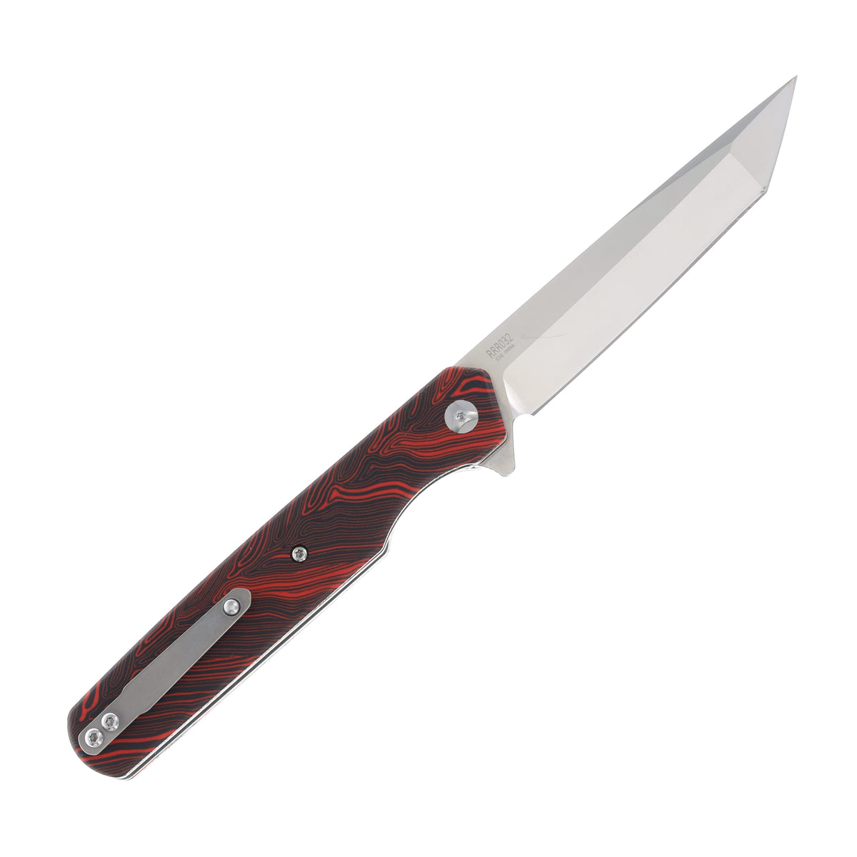 Rough Ryder Reserve assisted linerlock knife with D2 tanto blade and black and red G10 handle – photo 4 of 8