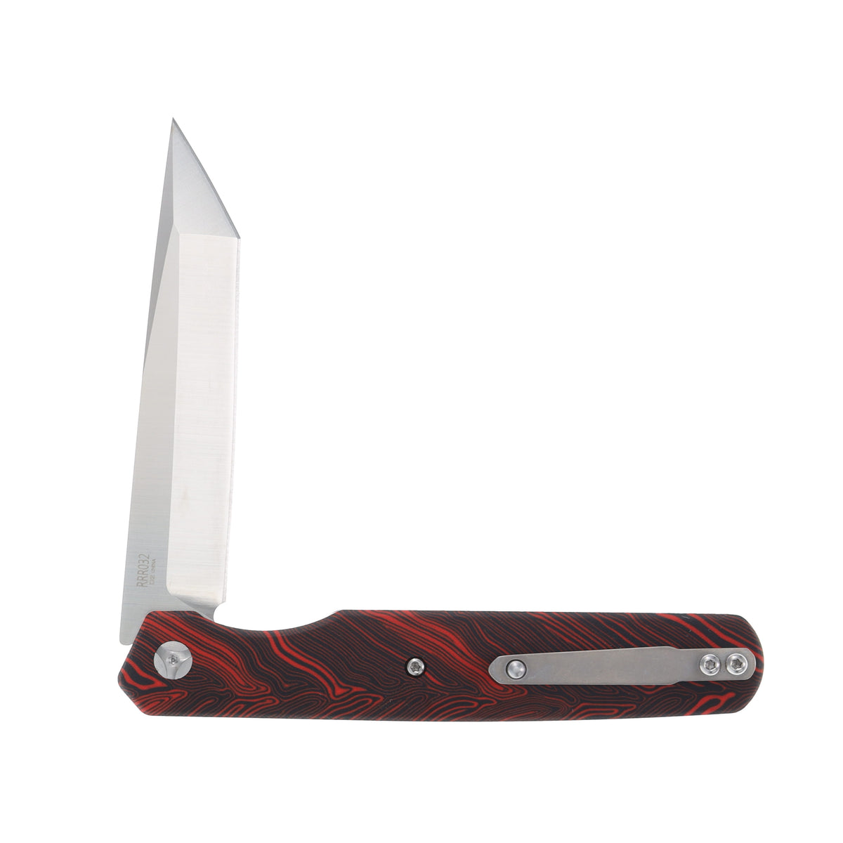 Rough Ryder Reserve assisted linerlock knife with D2 tanto blade and black and red G10 handle – photo 5 of 8
