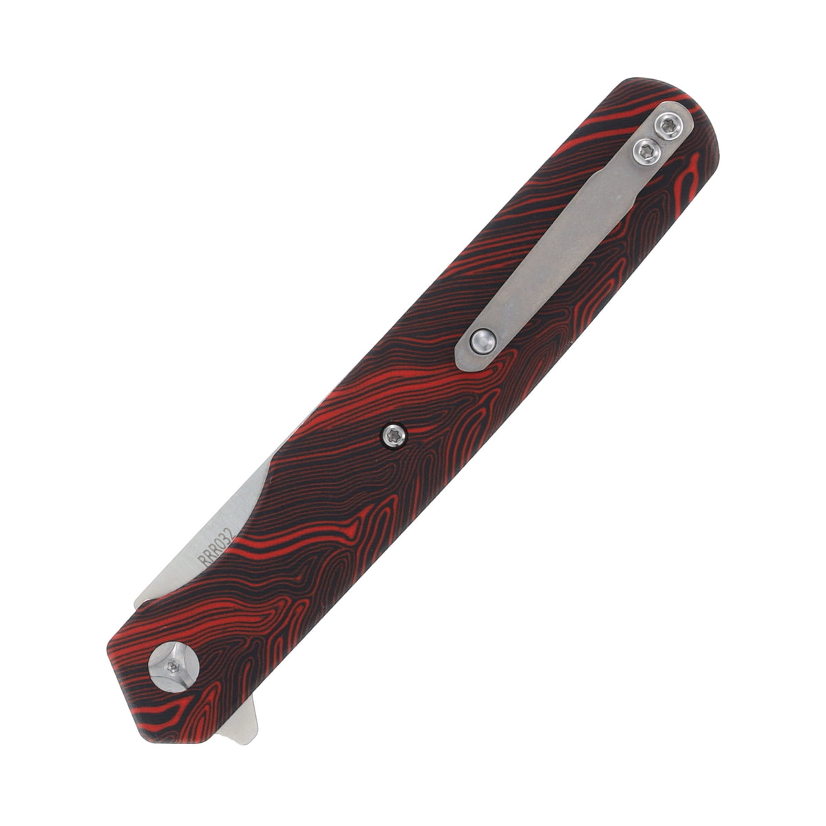 Rough Ryder Reserve assisted linerlock knife with D2 tanto blade and black and red G10 handle – photo 6 of 8