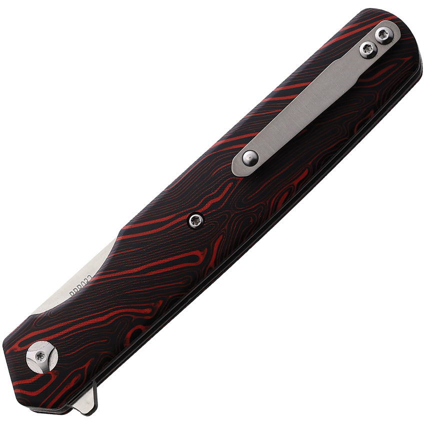 Rough Ryder Reserve assisted linerlock knife with D2 tanto blade and black and red G10 handle – photo 2 of 8