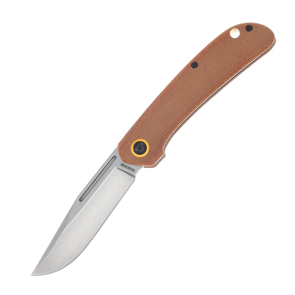 Rough Rider slip joint pocket knife with brown micarta handle and D2 clip point blade – photo 3 of 8
