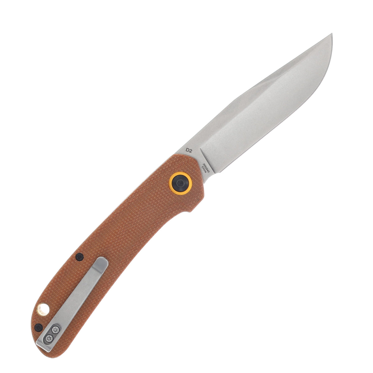 Rough Rider slip joint pocket knife with brown micarta handle and D2 clip point blade – photo 4 of 8