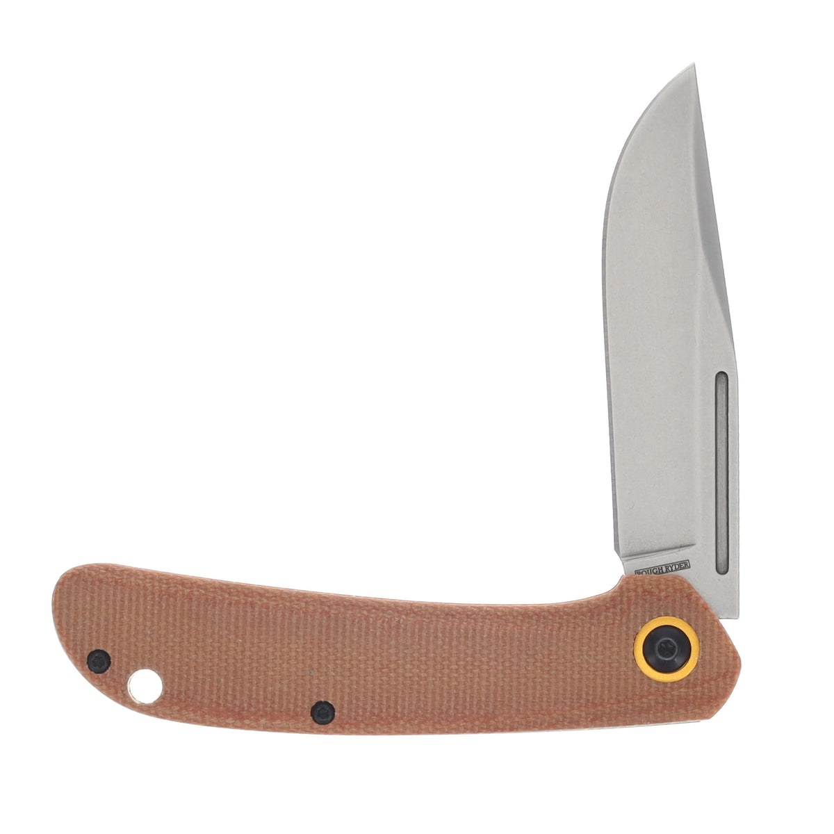 Rough Rider slip joint pocket knife with brown micarta handle and D2 clip point blade – photo 5 of 8