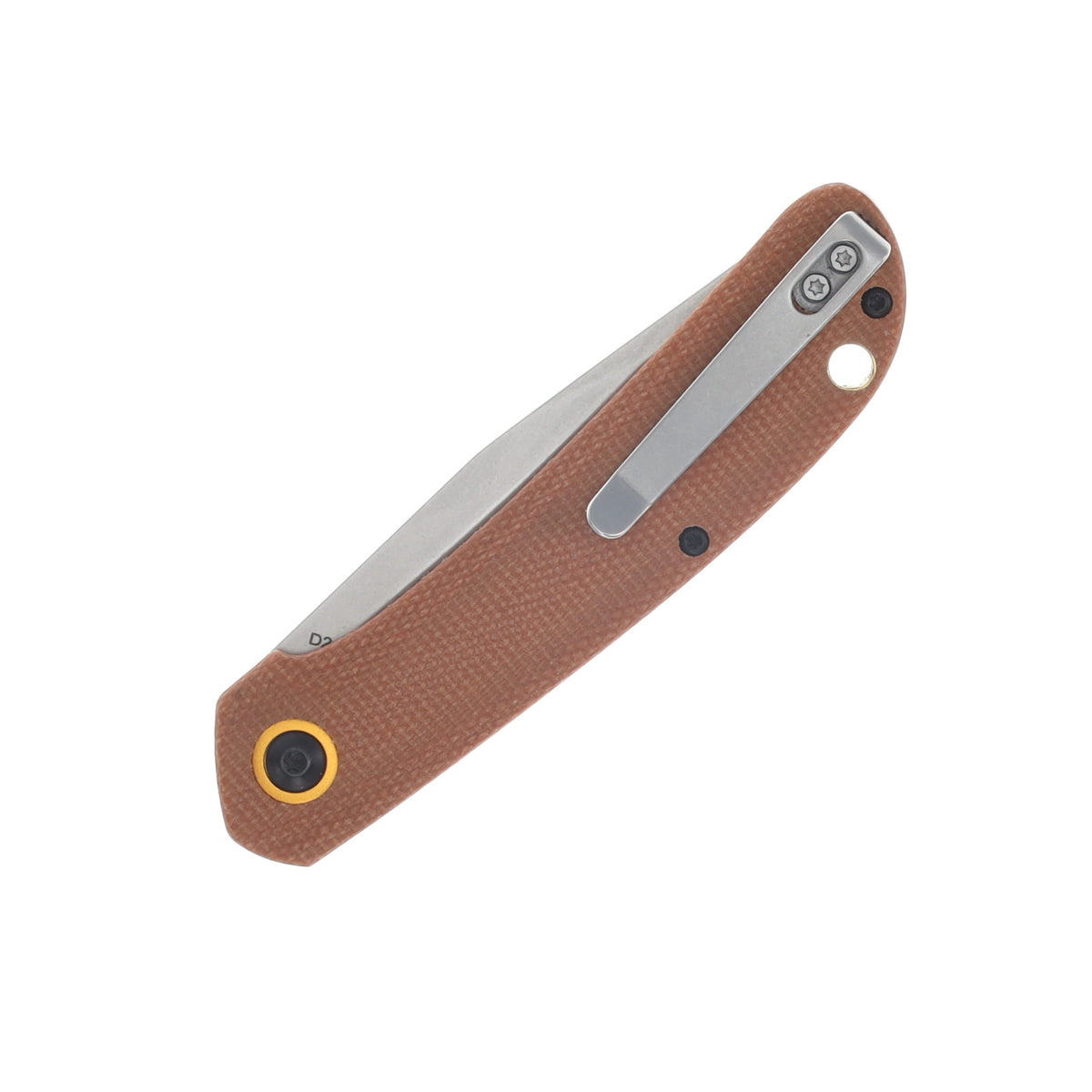 Rough Rider slip joint pocket knife with brown micarta handle and D2 clip point blade – photo 7 of 8