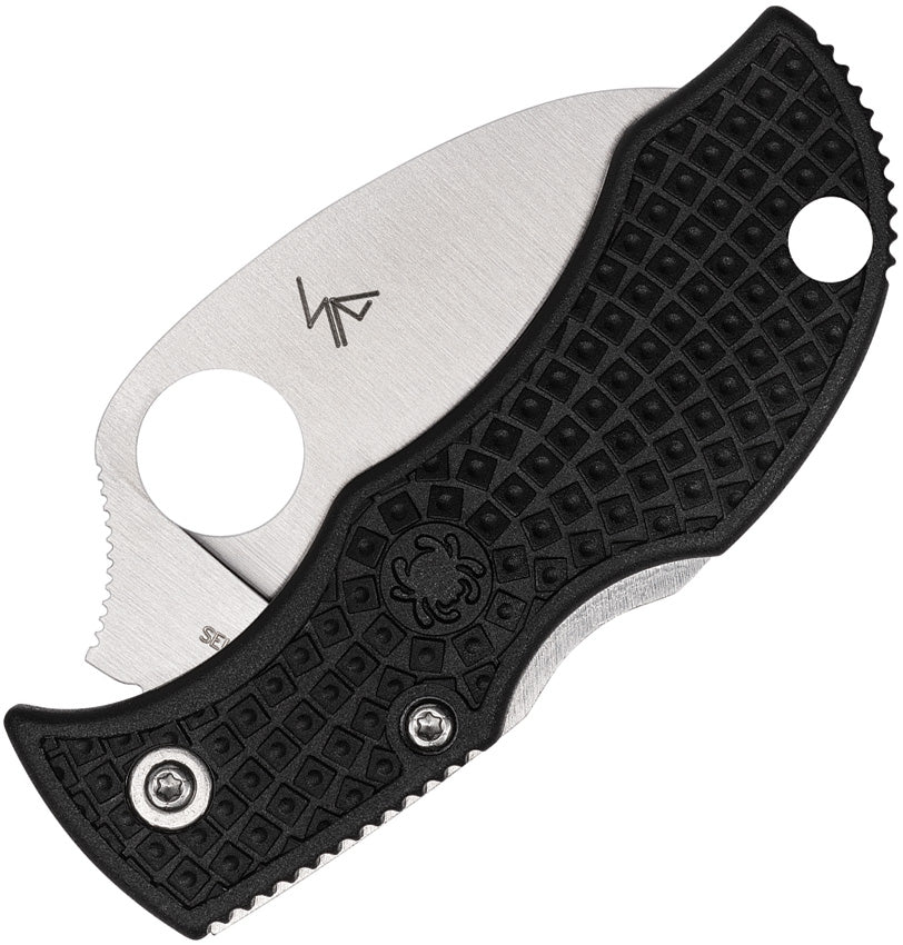 Spyderco Manbug serrated hawkbill keychain knife with black FRN handle – photo 2 of 6