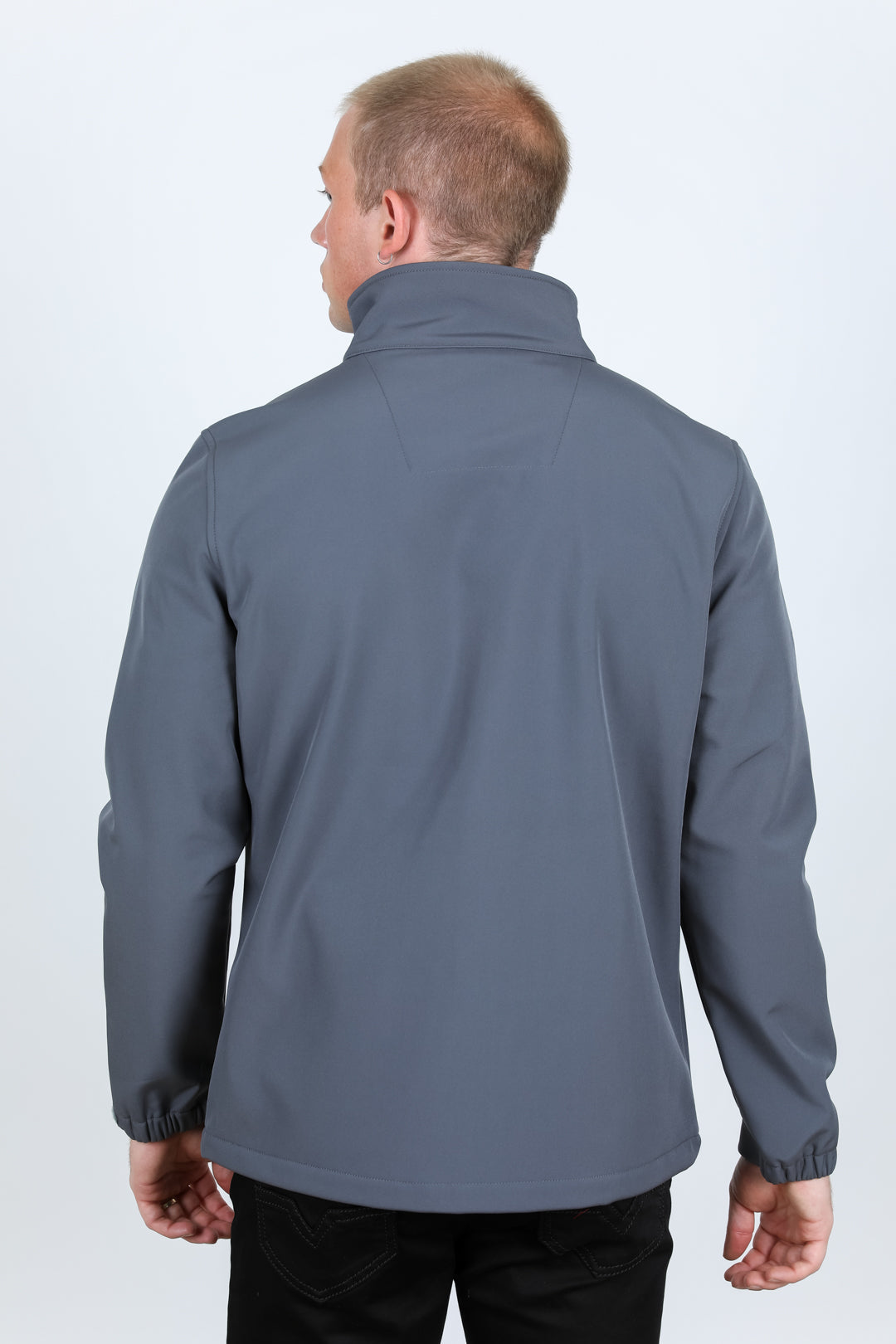 Mens Aztec Softshell Water-Resistant Jacket - Gray Western Wear Fall Winter Coat