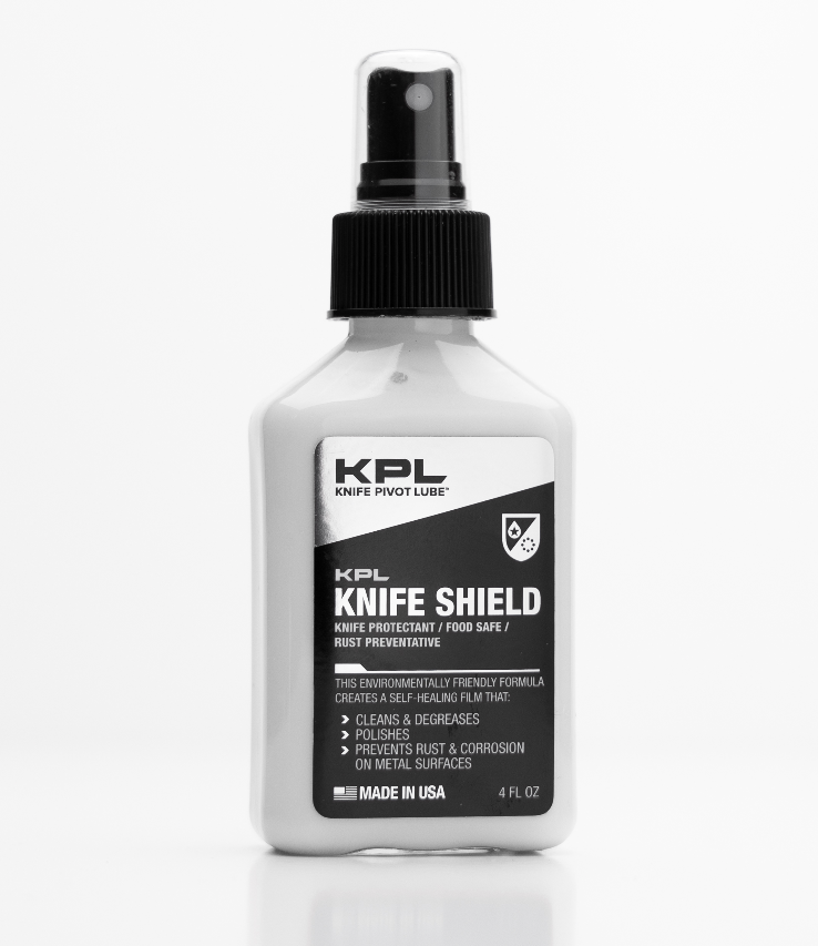 KPL Knife Shield spray bottle on a white background