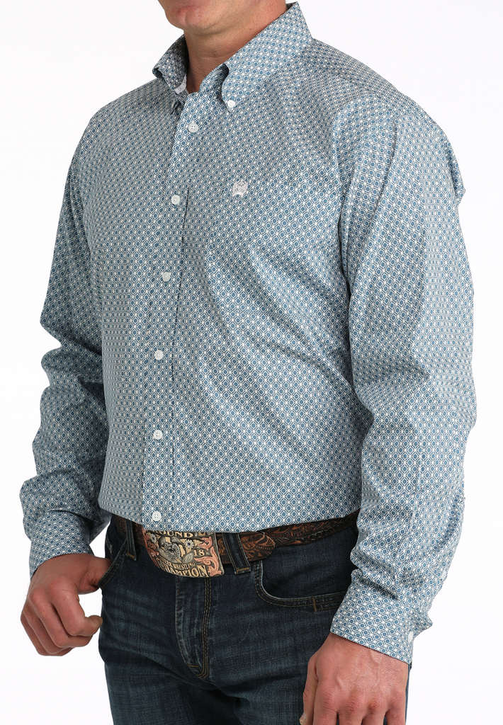 Mens Cinch button up- Blue burst