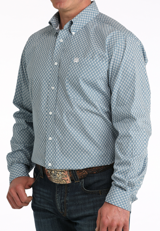 Mens Cinch button up- Blue burst