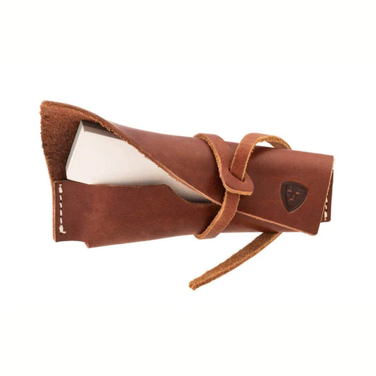 Helle Small Sharpening Stone 320/500 Grit with Leather Pouch