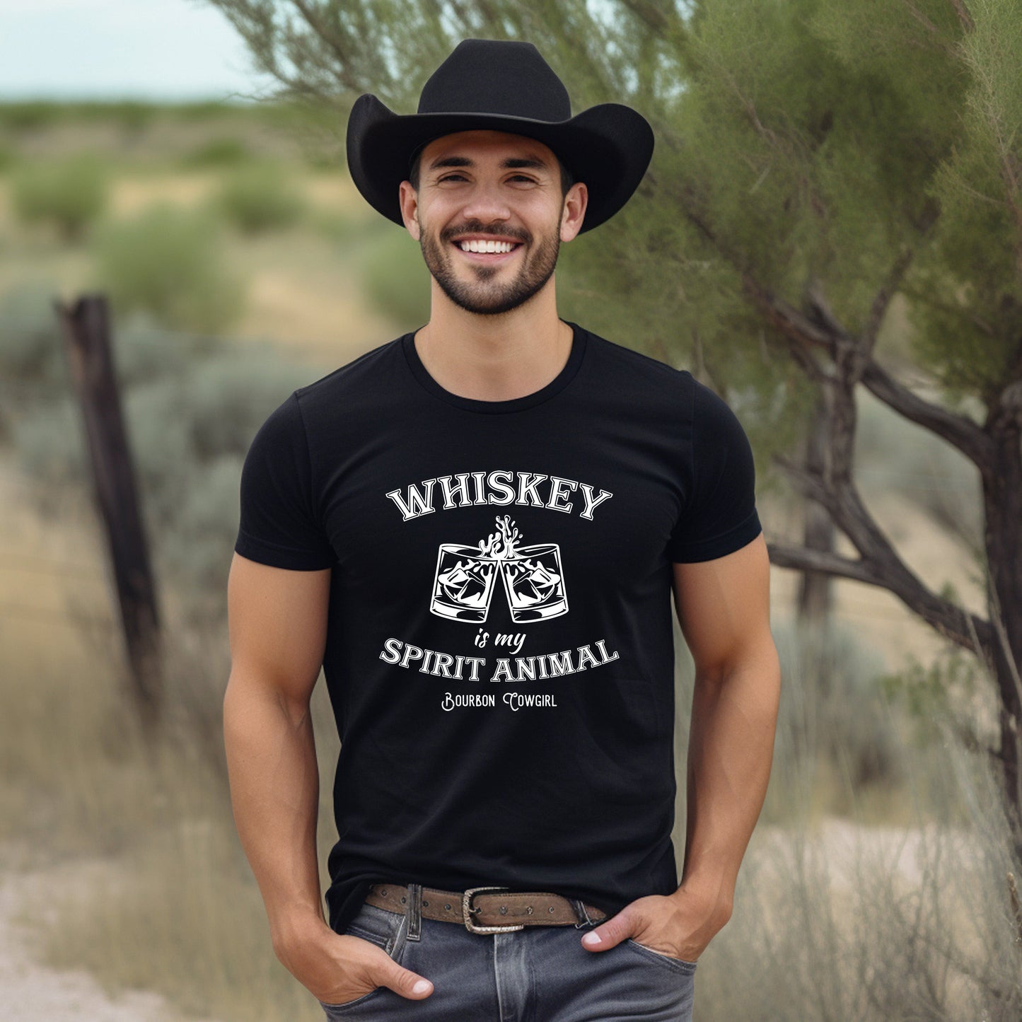 Unisex Whiskey Is My Spirit Animal Graphic Tee