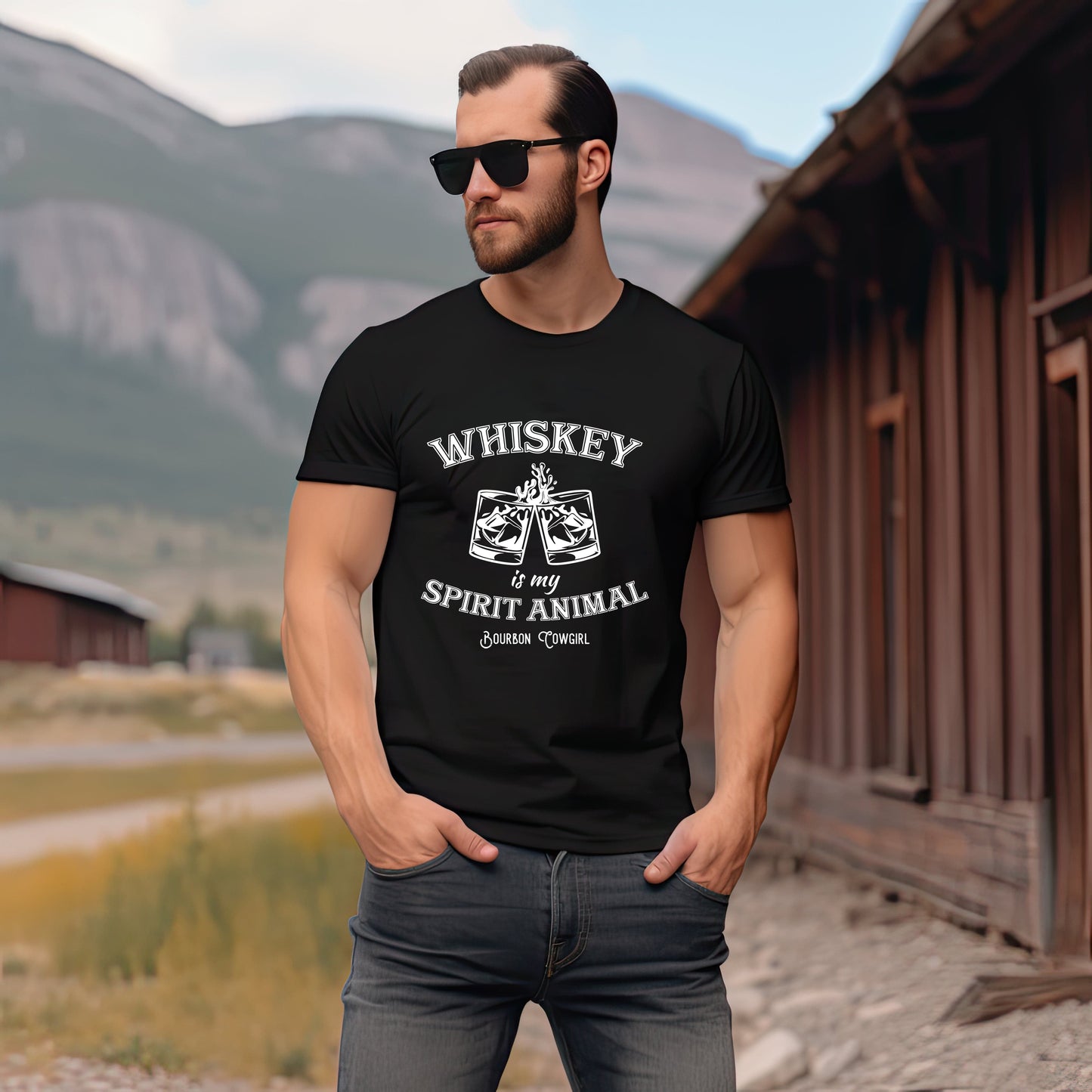 Unisex Whiskey Is My Spirit Animal Graphic Tee