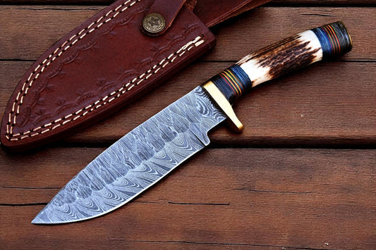 Stag Horn Damascus 10"