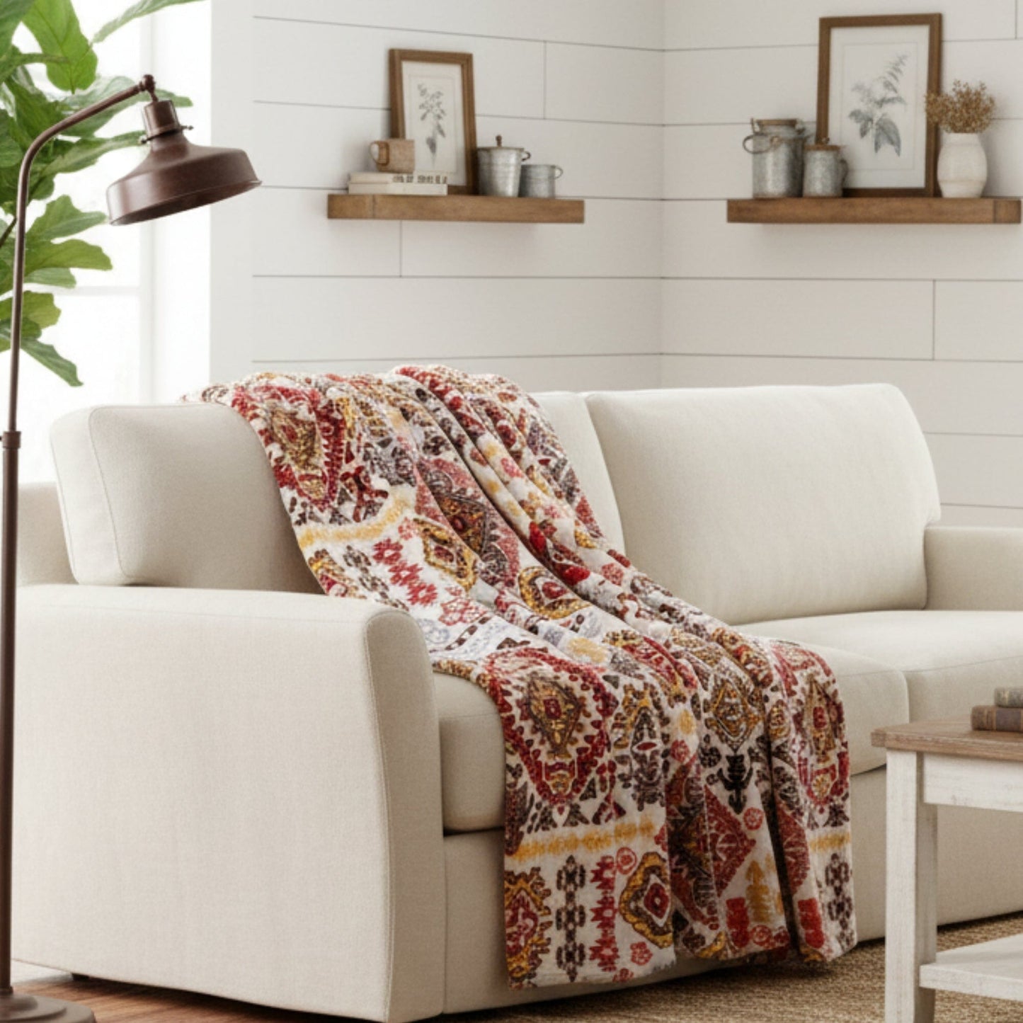 Southwestern Havana Geometric Soft Plush Fleece Flannel Throw Blanket