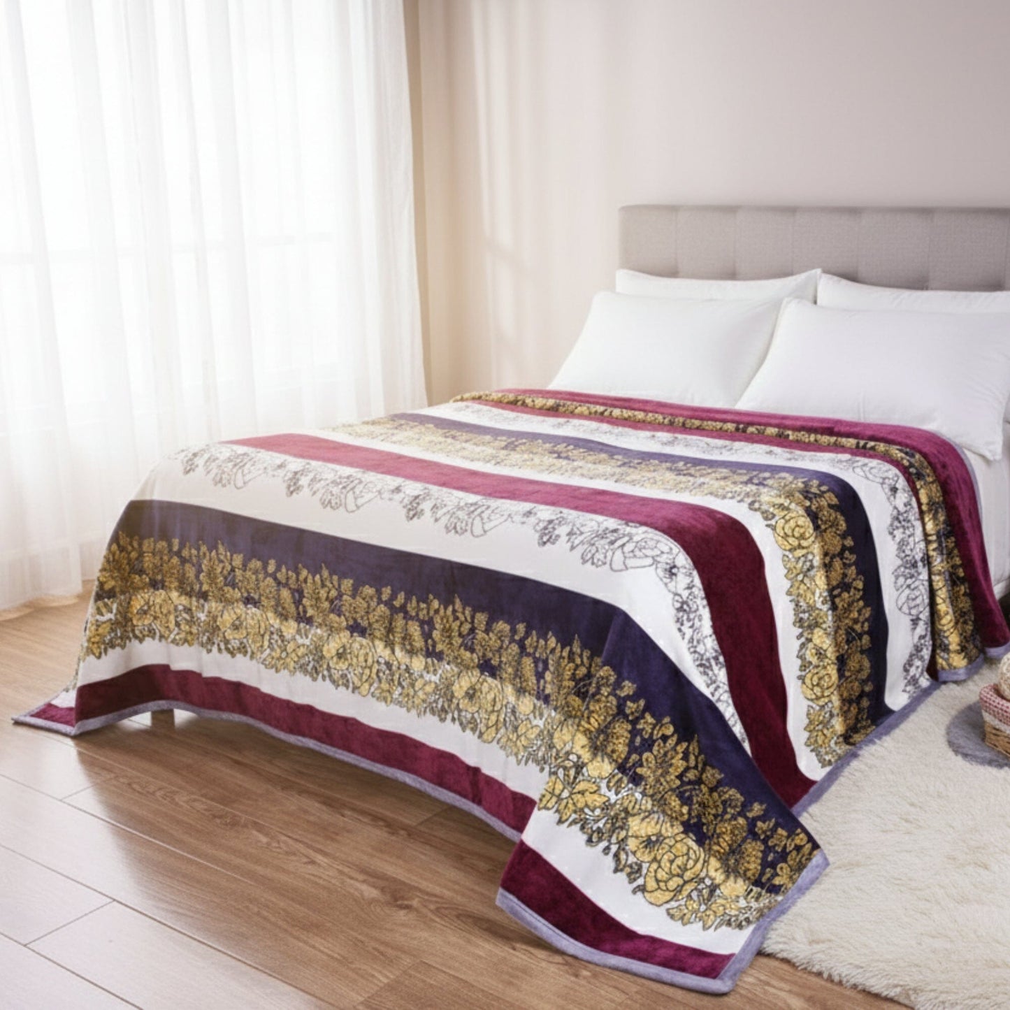 Roadside Carnations Mink Flannel Fleece Throw Blanket