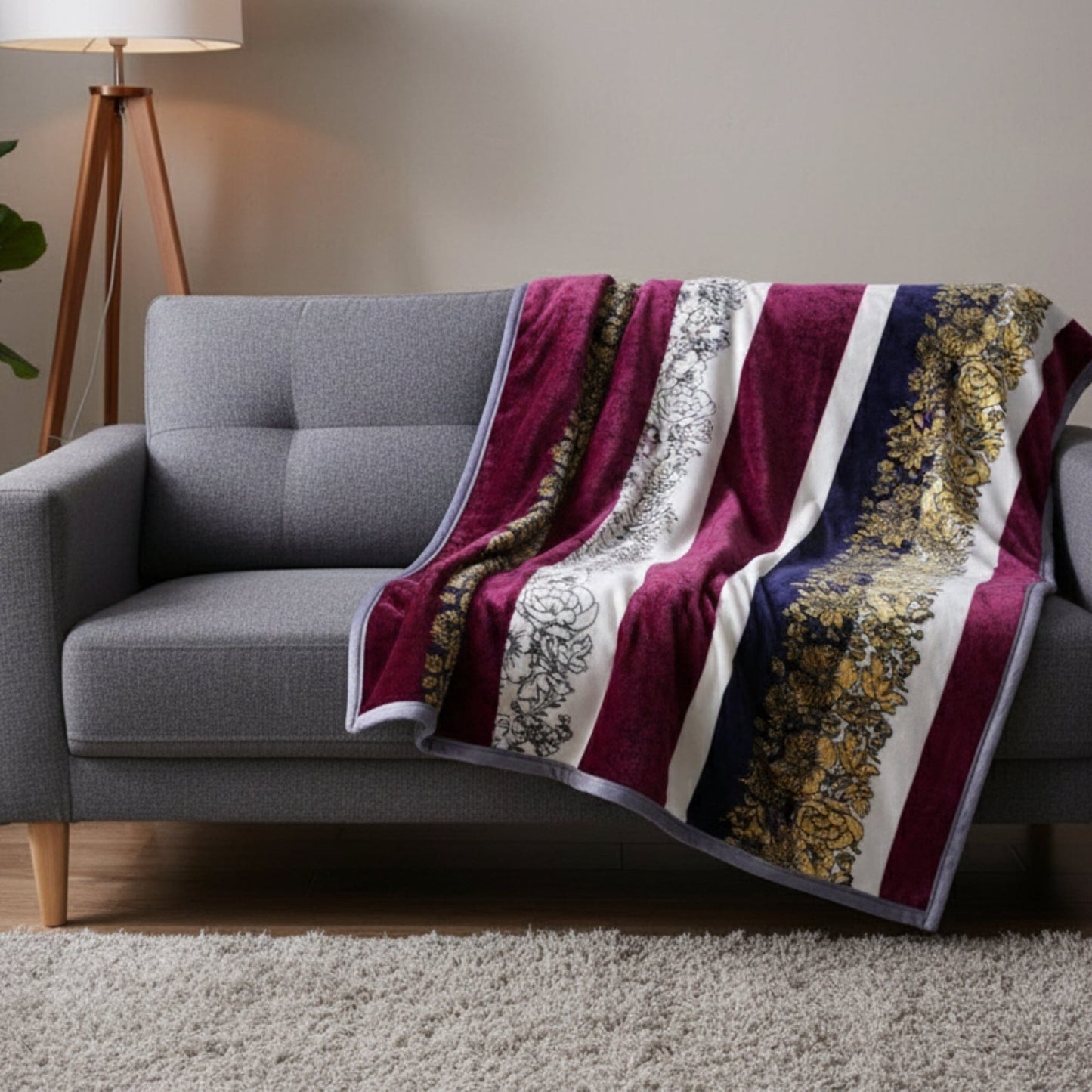 Roadside Carnations Mink Flannel Fleece Throw Blanket