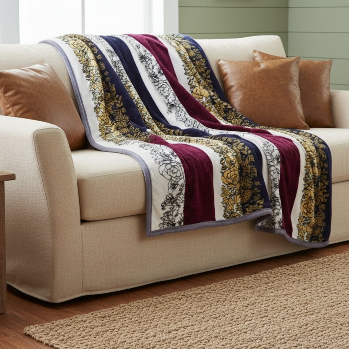 Roadside Carnations Mink Flannel Fleece Throw Blanket