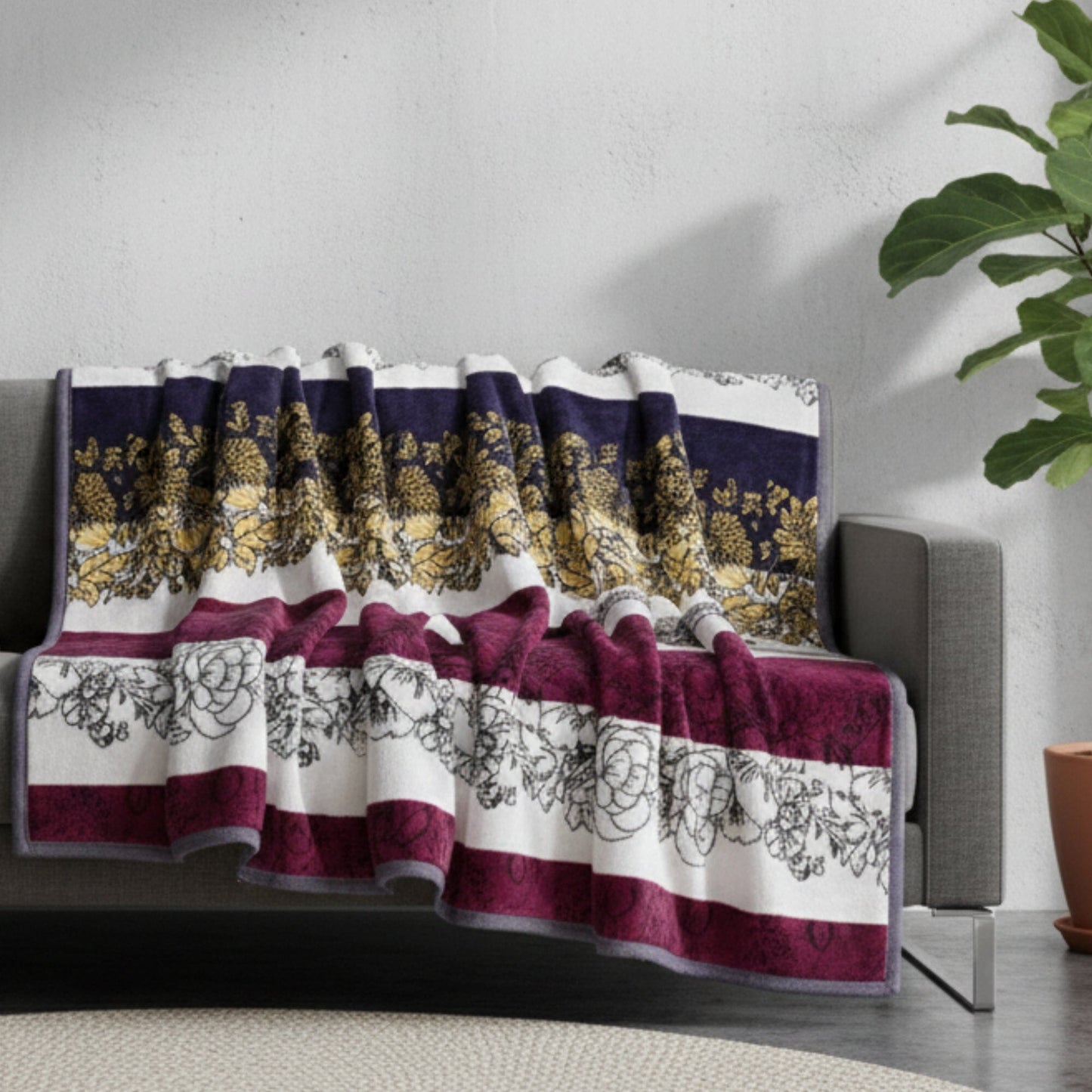 Roadside Carnations Mink Flannel Fleece Throw Blanket