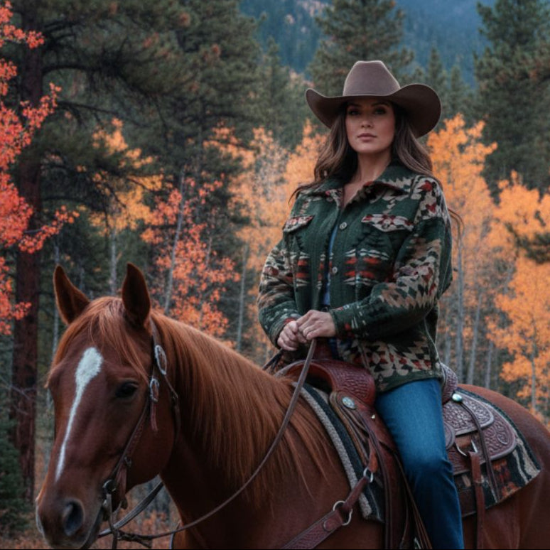 Darla Western Print Fall Jacket