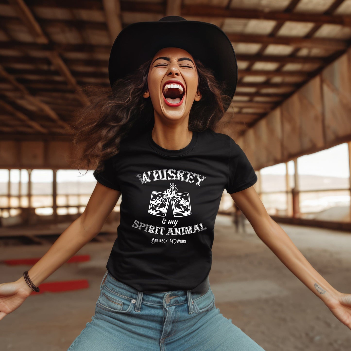 Unisex Whiskey Is My Spirit Animal Graphic Tee