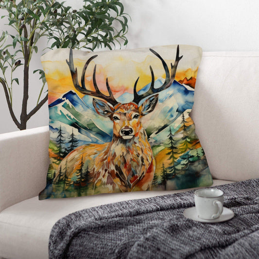 Watercolor Buck Pillow Case