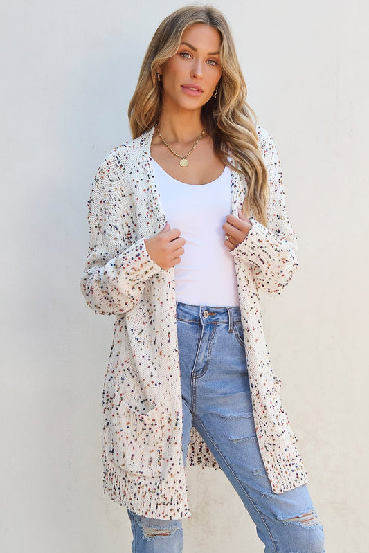 Ailany Confetti Rib Knit Long Sleeve Cardigan - Bumpkin Ranchwear