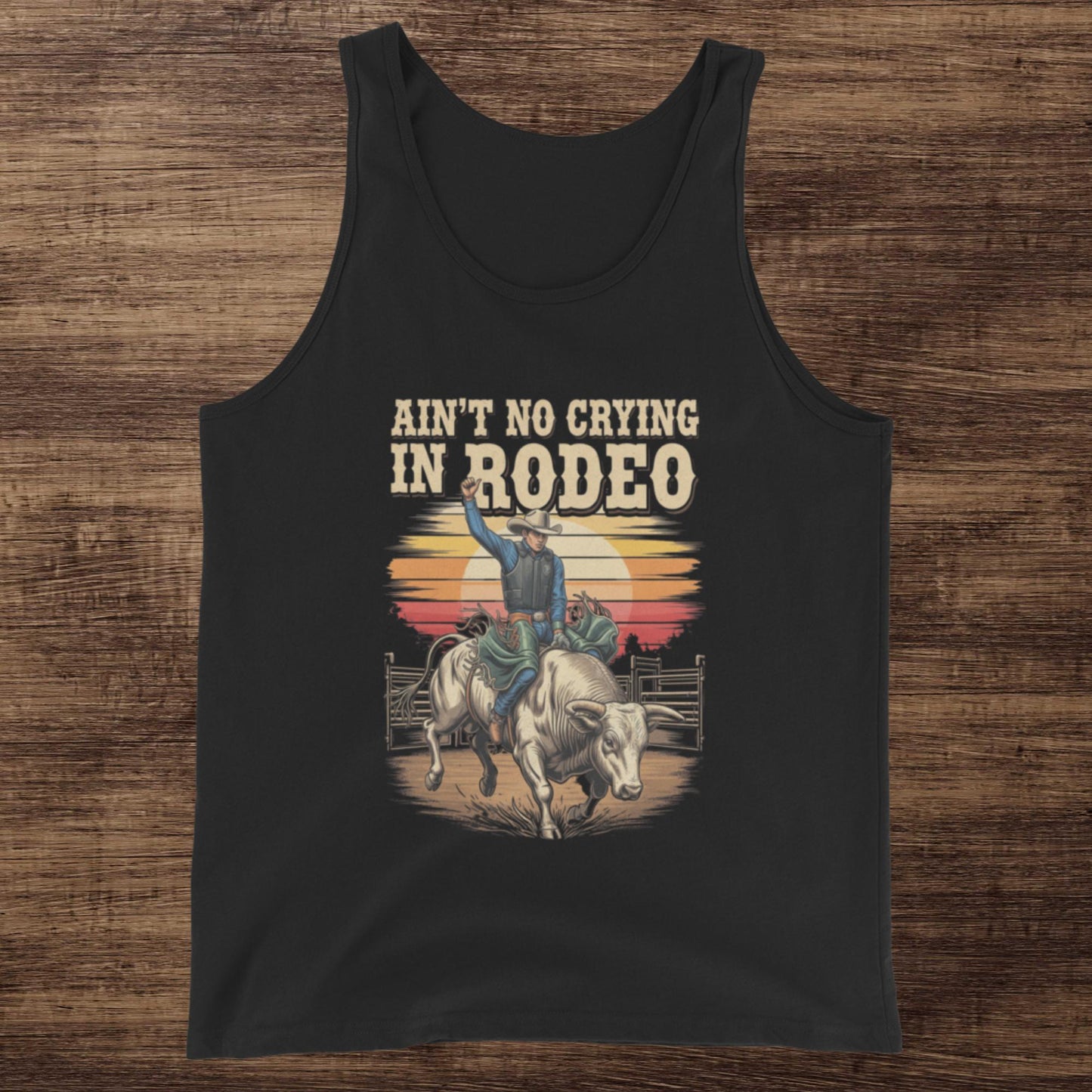 Ain't No Crying In Rodeo Graphic Tank Top