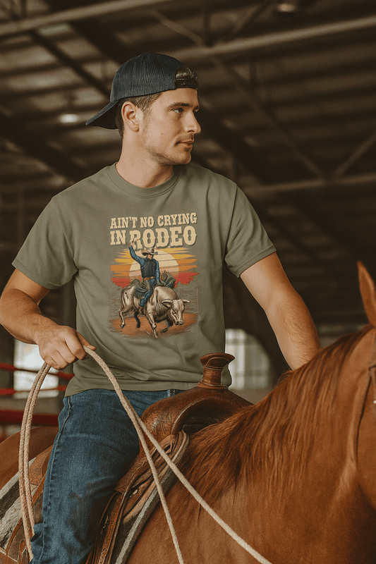 Ain't No Crying In Rodeo Graphic Tee - Bumpkin Ranchwear