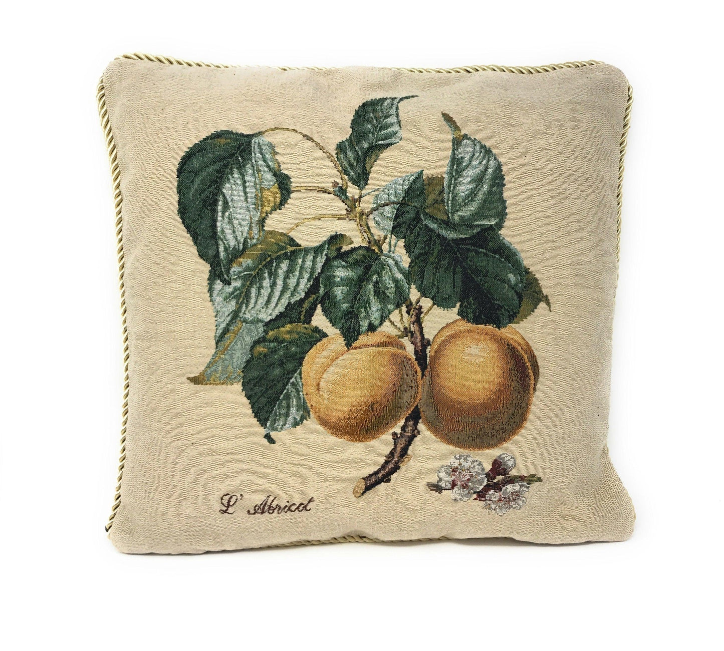 Apricot Fruit Elegant Accent Throw Pillow Cushion Cover - 1 - Piece - 18" - Bumpkin Ranchwear
