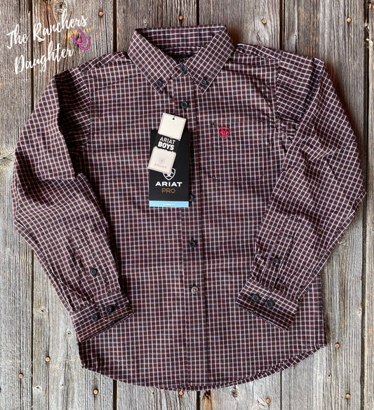 Ariat Boys Pro Series Paddy Classic Fit Western Shirt - Bumpkin Ranchwear