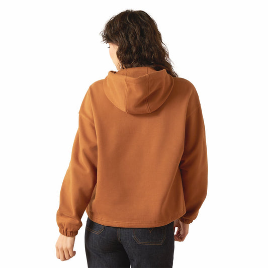 Ariat Womens Sendero "Slow Horses" Graphic Hoodie – Cozy Adjustable Everyday Pullover