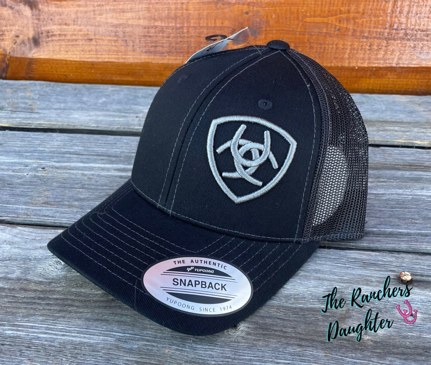 Ariat Youth Black Offset Logo Ball Cap - Bumpkin Ranchwear