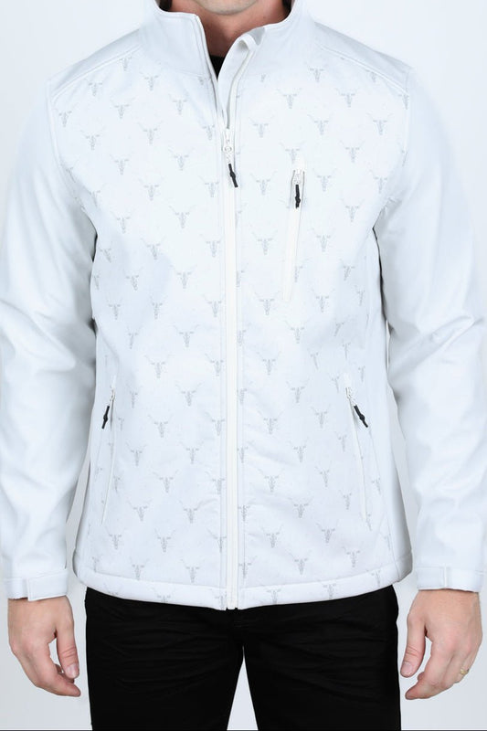 Aztec Softshell Water - Resistant Jacket - White - Bumpkin Ranchwear