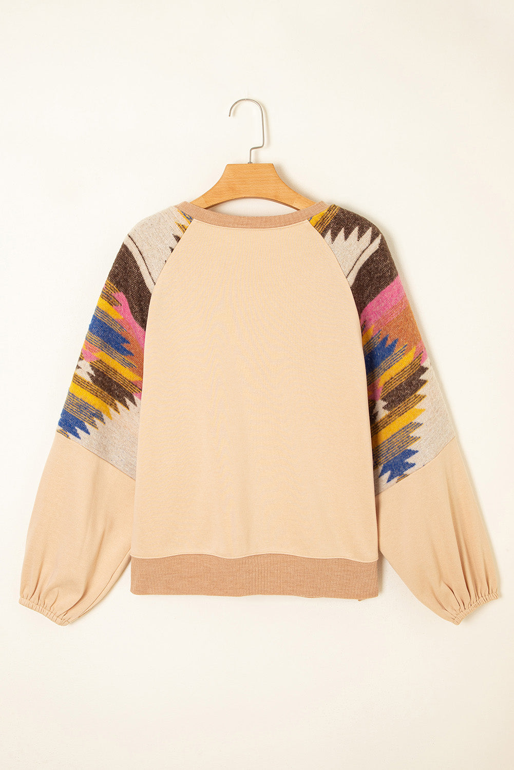 Beige Rodeo Sequins Patch Graphic Fashion Sweatshirt