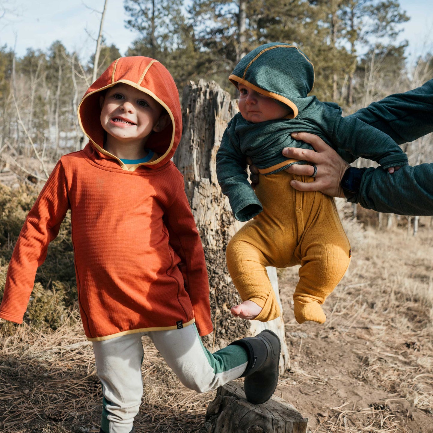 Toddler Grid Fleece Hoodie