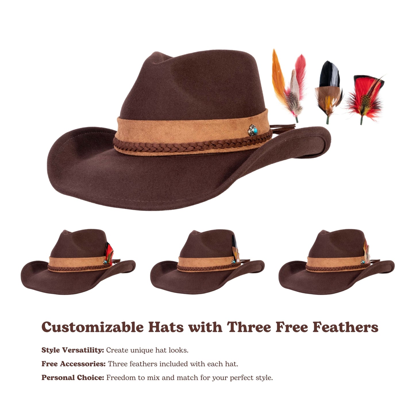 Canyon Dark Coffee Felt Cowboy Hat