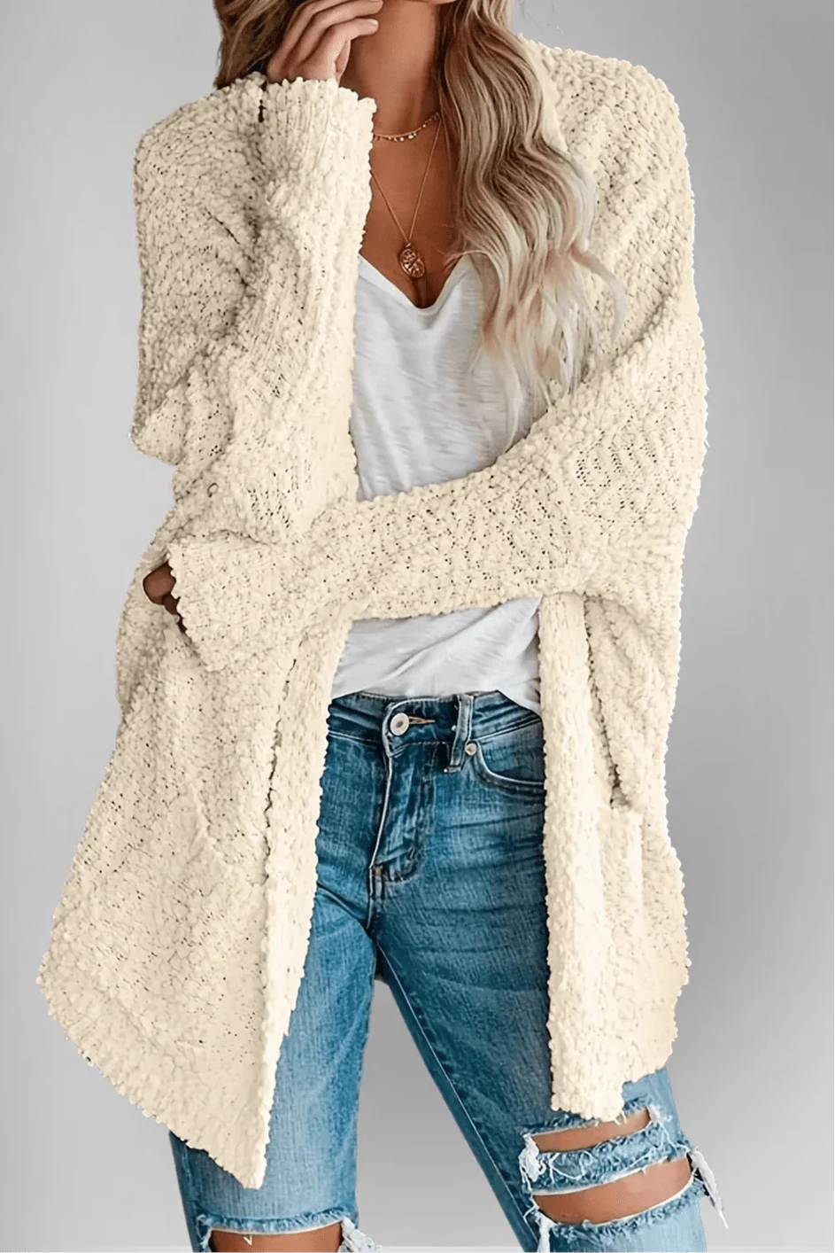 Casual Luxe Pocket Knit Duster Cardigan