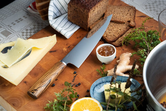 Andersson & Copra (A&C) 200mm Chef Knife – AEB-L Stainless, Bocote Wood Handle