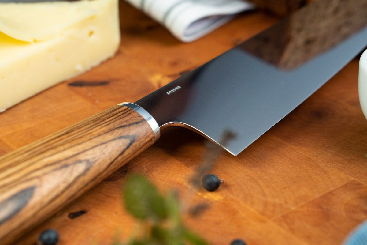 Andersson & Copra (A&C) 200mm Chef Knife – AEB-L Stainless, Bocote Wood Handle
