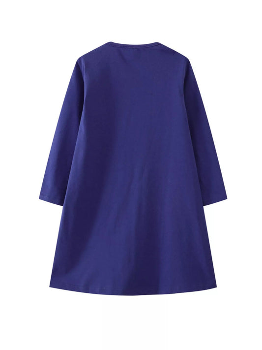 Child's Fairy Applique Long Sleeve Casual Dress - Bumpkin Ranchwear