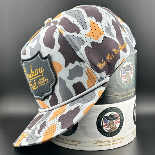 Concrete Camo Patch “Cowboy Hat” - Performance Rope Hat - Bumpkin Ranchwear