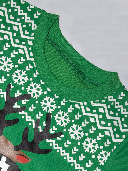 Cool Christmas Reindeer Graphic Sweatshirt - Bumpkin Ranchwear