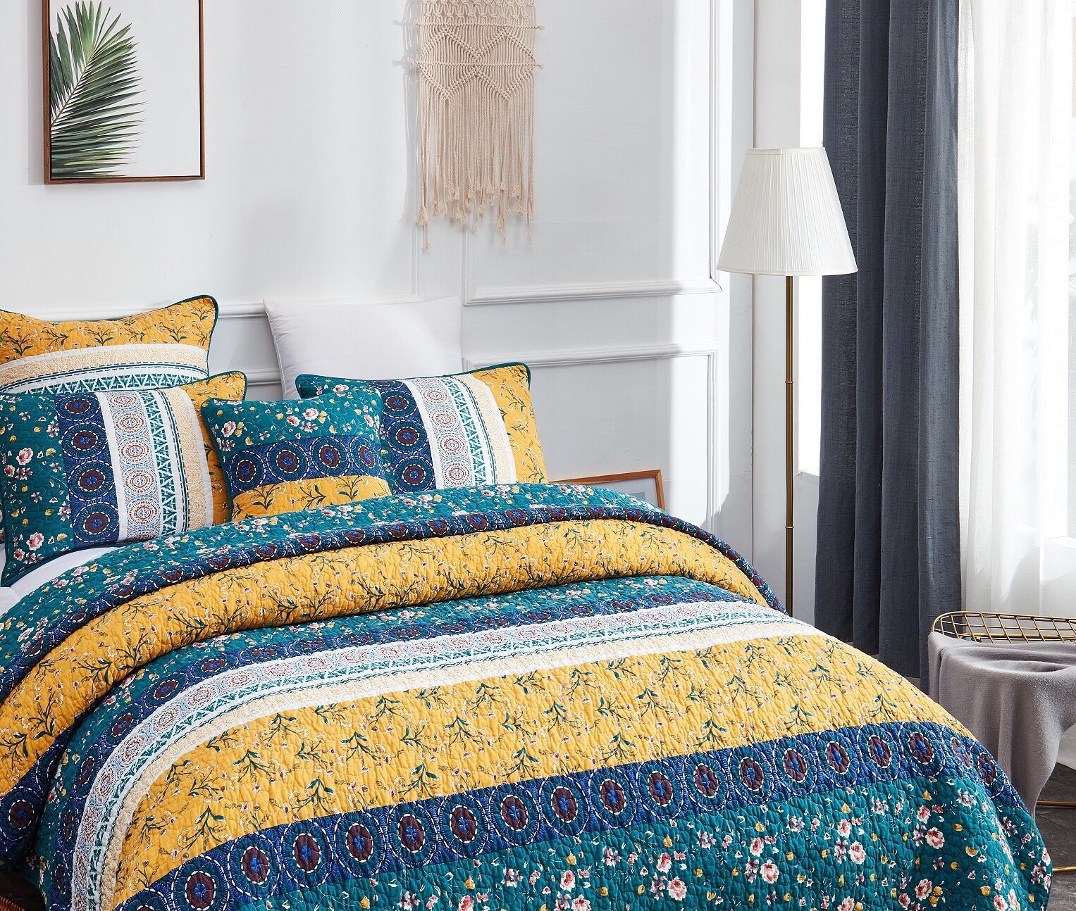 Country Wild Flowers Cotton Bedspread Set - Bumpkin Ranchwear