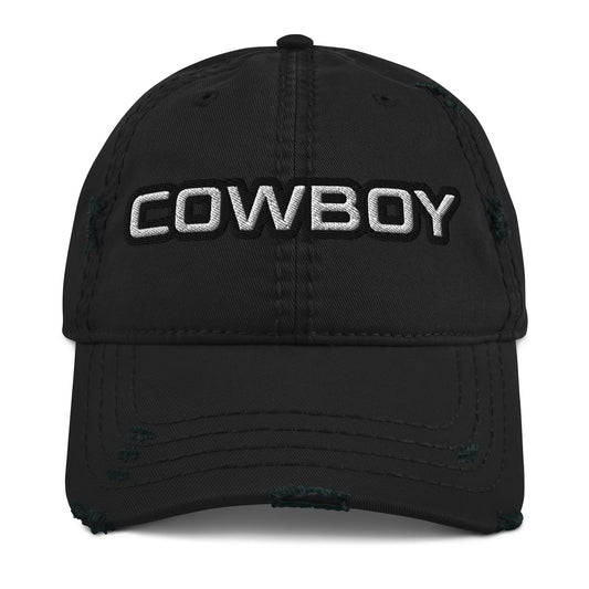 Cowboy Distressed Ball cap - Bumpkin Ranchwear