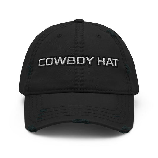 Cowboy Hat Distressed Baseball Cap - Bumpkin Ranchwear