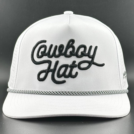 “Cowboy Hat” Summer Edition - Performance Trucker Rope Hat - White - Bumpkin Ranchwear
