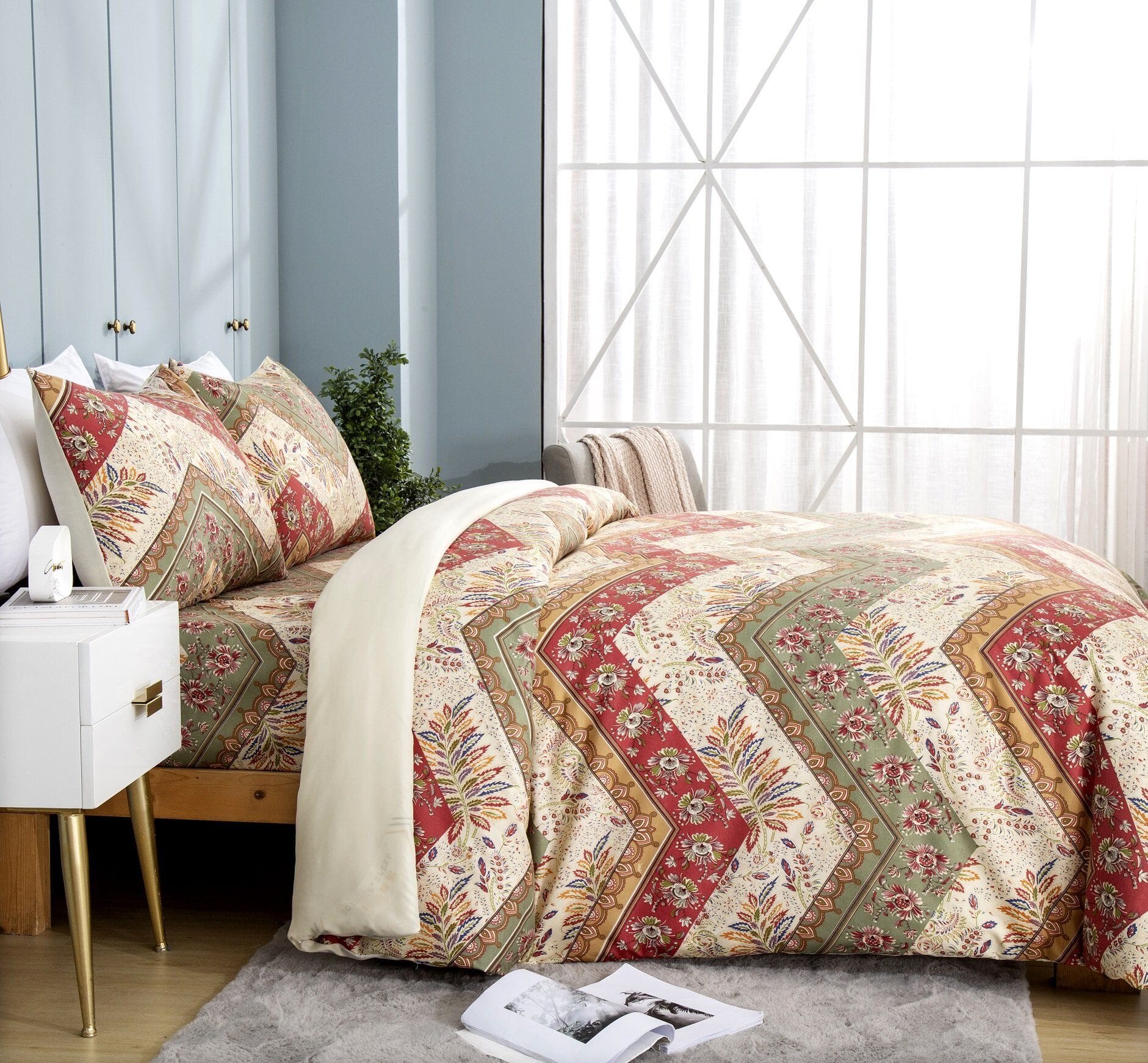 Cranberry Sage Duvet Cover Set w/ Pillow Cases - Bumpkin Ranchwear