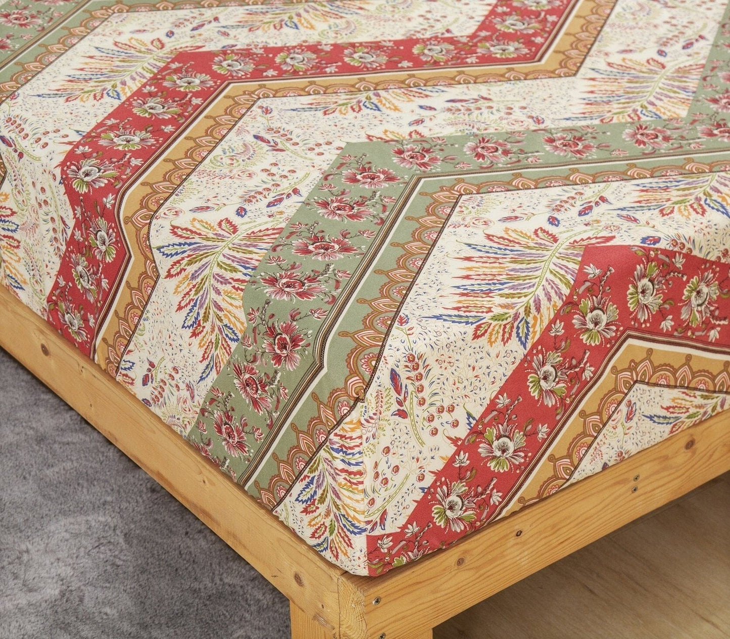 Cranberry Sage Fitted Bed Sheet w/ Pillow Cases - Bumpkin Ranchwear